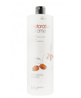 Шампунь для сухих и поврежденных волос восстанавливающий.Dott Solari Restorative Caramel Shampoo  Шампунь карамель с кератином 1л.