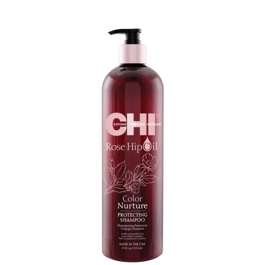 Шампунь для защиты цвета окрашенных волос CHI Rose Hip Oil 739 мл