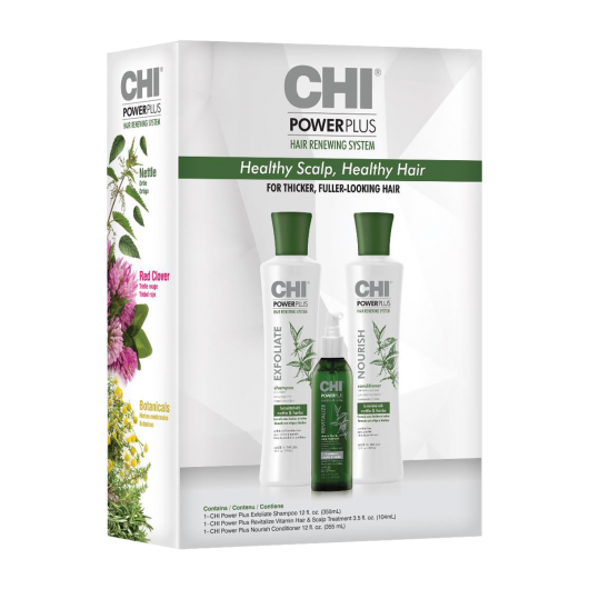 Набор для укрепления волос CHI Power Plus (шампунь, кондиционер, витаминный комплекс)